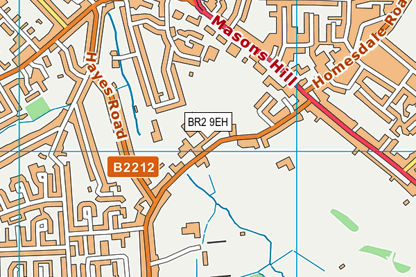 BR2 9EH map - OS VectorMap District (Ordnance Survey) BR2 9EH map - OS VectorMap District (Ordnance Survey)