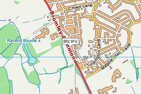 BR2 9FQ map - OS VectorMap District (Ordnance Survey) BR2 9FQ map - OS VectorMap District (Ordnance Survey)