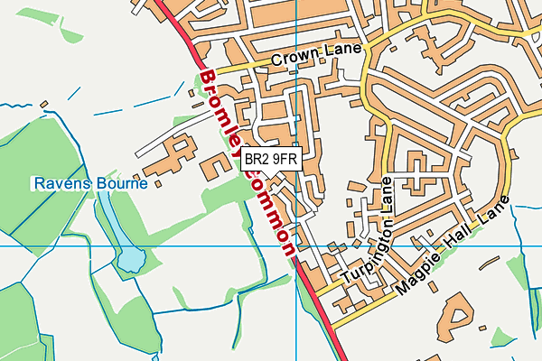 BR2 9FR map - OS VectorMap District (Ordnance Survey) BR2 9FR map - OS VectorMap District (Ordnance Survey)