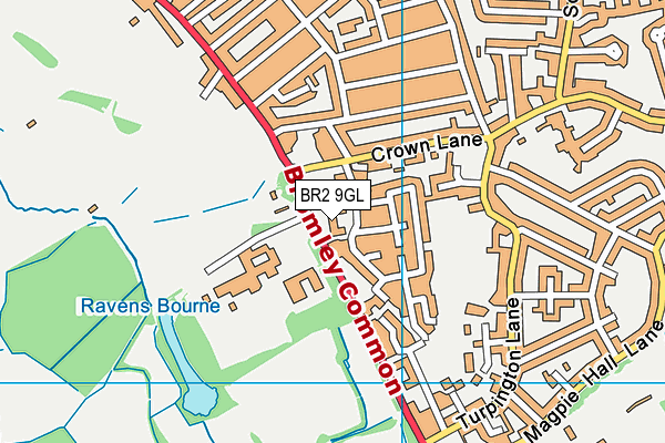 BR2 9GL map - OS VectorMap District (Ordnance Survey)