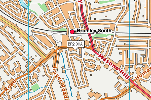 BR2 9HA map - OS VectorMap District (Ordnance Survey) BR2 9HA map - OS VectorMap District (Ordnance Survey)