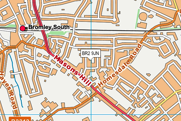 BR2 9JN map - OS VectorMap District (Ordnance Survey) BR2 9JN map - OS VectorMap District (Ordnance Survey)