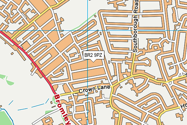 BR2 9PZ map - OS VectorMap District (Ordnance Survey) BR2 9PZ map - OS VectorMap District (Ordnance Survey)