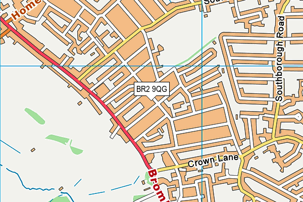 BR2 9QG map - OS VectorMap District (Ordnance Survey) BR2 9QG map - OS VectorMap District (Ordnance Survey)