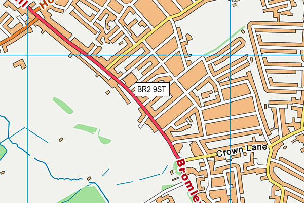 BR2 9ST map - OS VectorMap District (Ordnance Survey) BR2 9ST map - OS VectorMap District (Ordnance Survey)