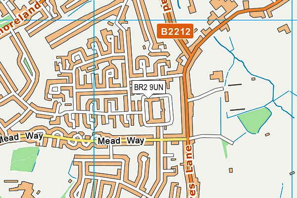 BR2 9UN map - OS VectorMap District (Ordnance Survey) BR2 9UN map - OS VectorMap District (Ordnance Survey)