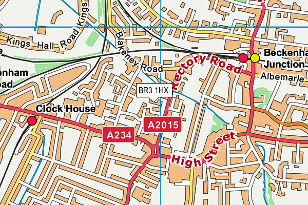 BR3 1HX map - OS VectorMap District (Ordnance Survey)