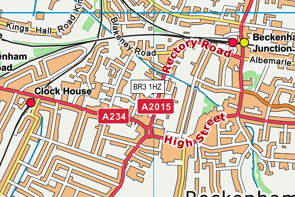 BR3 1HZ map - OS VectorMap District (Ordnance Survey)