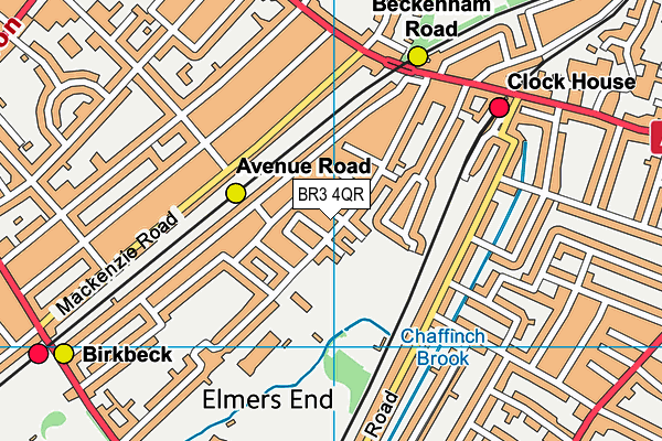 BR3 4QR map - OS VectorMap District (Ordnance Survey) BR3 4QR map - OS VectorMap District (Ordnance Survey)