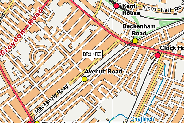BR3 4RZ map - OS VectorMap District (Ordnance Survey) BR3 4RZ map - OS VectorMap District (Ordnance Survey)