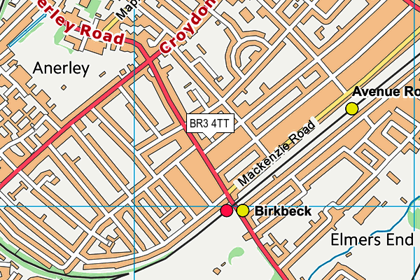 BR3 4TT map - OS VectorMap District (Ordnance Survey) BR3 4TT map - OS VectorMap District (Ordnance Survey)