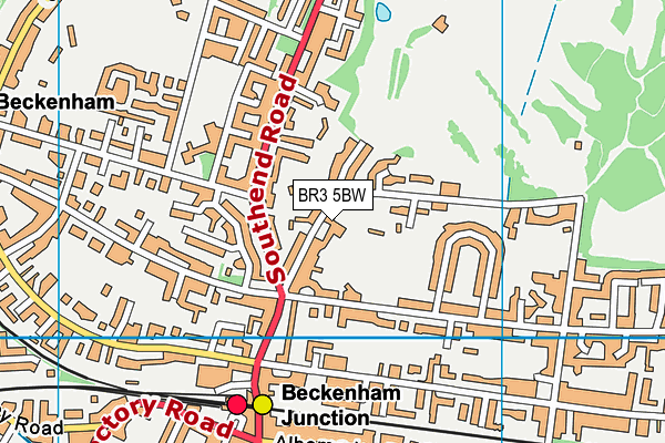 BR3 5BW map - OS VectorMap District (Ordnance Survey) BR3 5BW map - OS VectorMap District (Ordnance Survey)