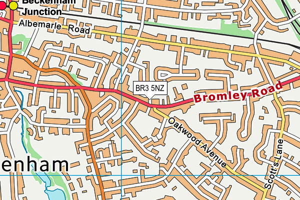 BR3 5NZ map - OS VectorMap District (Ordnance Survey)