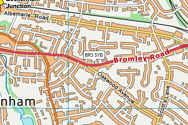 BR3 5YB map - OS VectorMap District (Ordnance Survey) BR3 5YB map - OS VectorMap District (Ordnance Survey)
