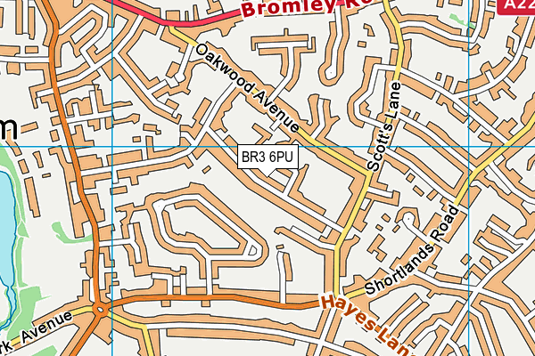 BR3 6PU map - OS VectorMap District (Ordnance Survey) BR3 6PU map - OS VectorMap District (Ordnance Survey)