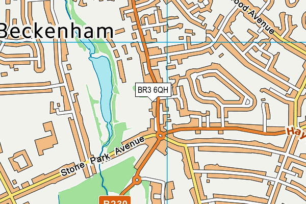 BR3 6QH map - OS VectorMap District (Ordnance Survey) BR3 6QH map - OS VectorMap District (Ordnance Survey)