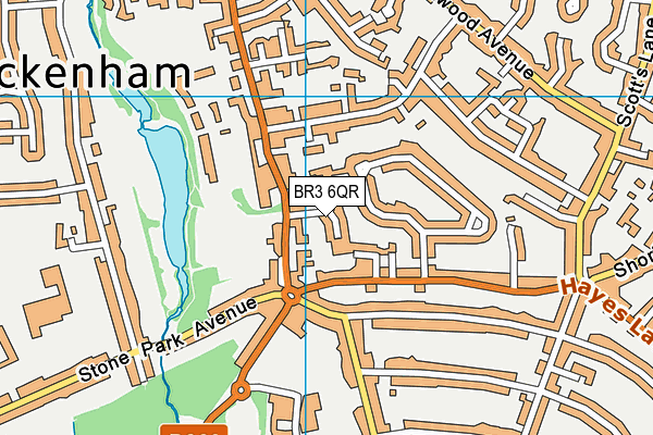 BR3 6QR map - OS VectorMap District (Ordnance Survey) BR3 6QR map - OS VectorMap District (Ordnance Survey)