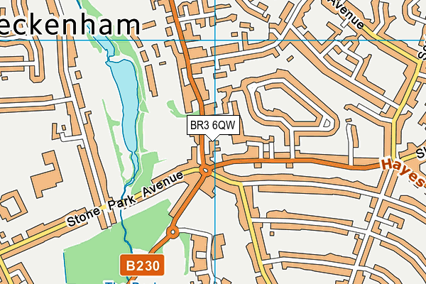 BR3 6QW map - OS VectorMap District (Ordnance Survey) BR3 6QW map - OS VectorMap District (Ordnance Survey)