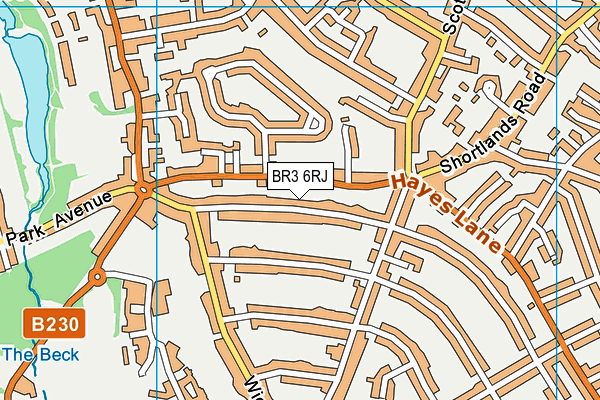 BR3 6RJ map - OS VectorMap District (Ordnance Survey) BR3 6RJ map - OS VectorMap District (Ordnance Survey)