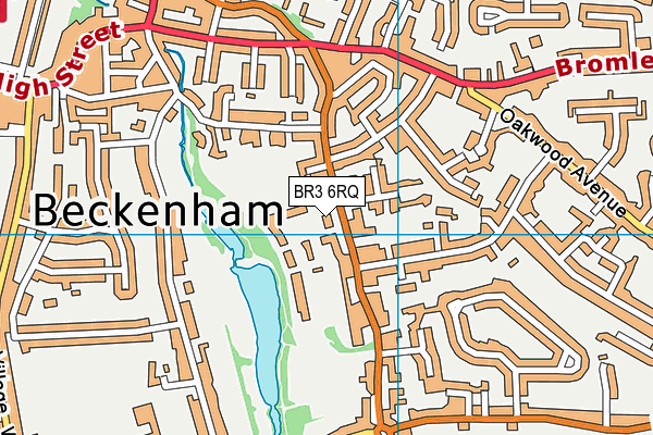 BR3 6RQ map - OS VectorMap District (Ordnance Survey)