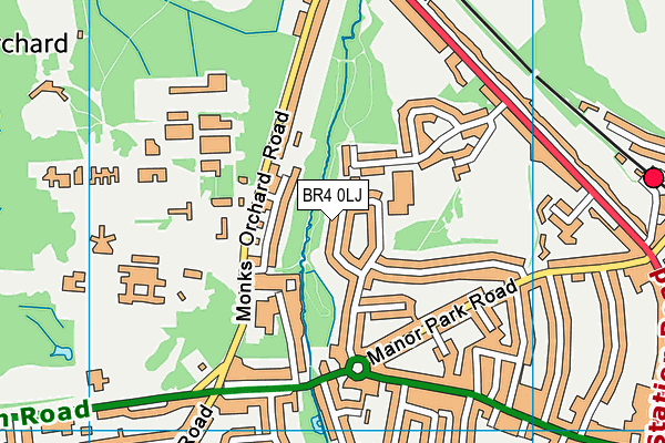 BR4 0LJ map - OS VectorMap District (Ordnance Survey) BR4 0LJ map - OS VectorMap District (Ordnance Survey)