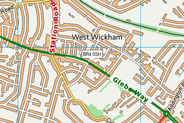 BR4 0SH map - OS VectorMap District (Ordnance Survey) BR4 0SH map - OS VectorMap District (Ordnance Survey)
