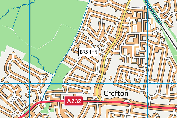 BR5 1HN map - OS VectorMap District (Ordnance Survey)