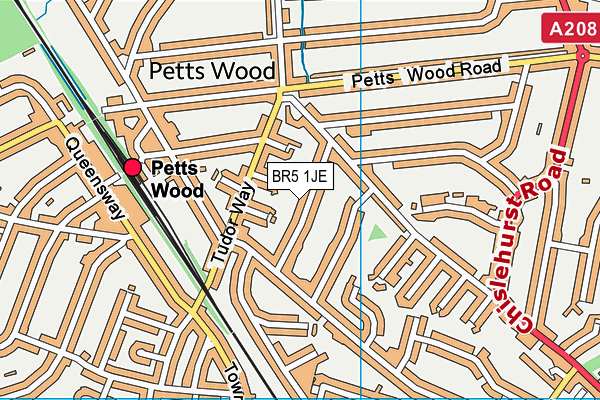 BR5 1JE map - OS VectorMap District (Ordnance Survey)