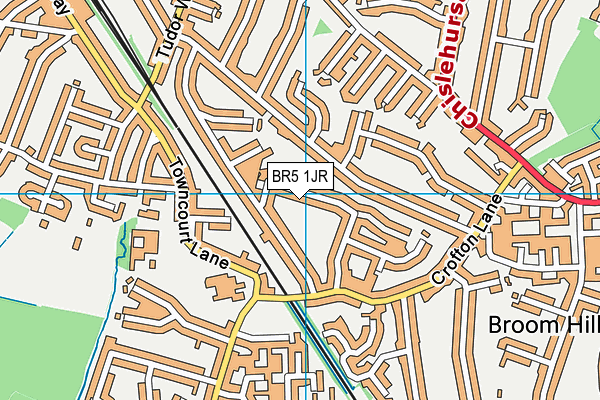 BR5 1JR map - OS VectorMap District (Ordnance Survey)