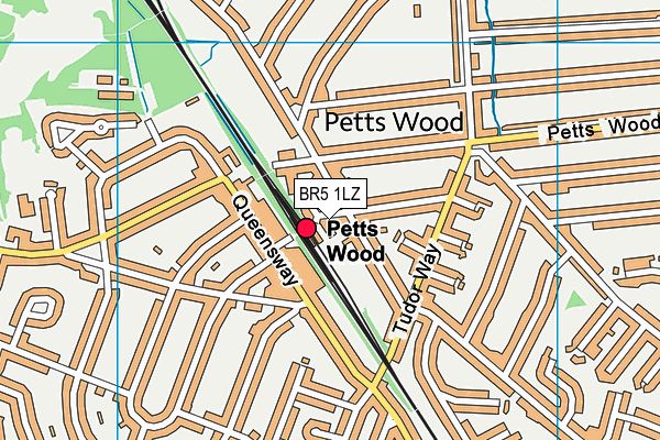 BR5 1LZ map - OS VectorMap District (Ordnance Survey)