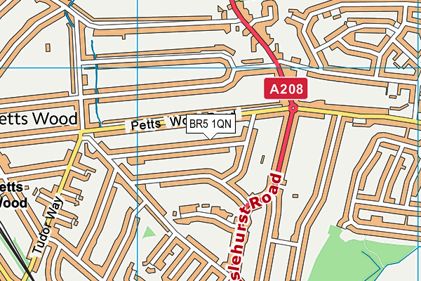 BR5 1QN map - OS VectorMap District (Ordnance Survey)