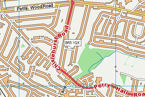 BR5 1QX map - OS VectorMap District (Ordnance Survey) BR5 1QX map - OS VectorMap District (Ordnance Survey)