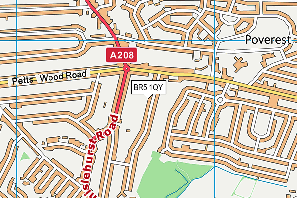 BR5 1QY map - OS VectorMap District (Ordnance Survey)