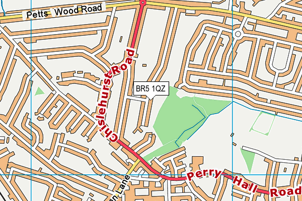 BR5 1QZ map - OS VectorMap District (Ordnance Survey)