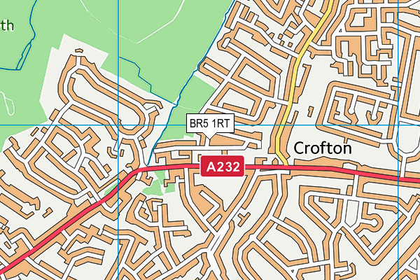 BR5 1RT map - OS VectorMap District (Ordnance Survey) BR5 1RT map - OS VectorMap District (Ordnance Survey)
