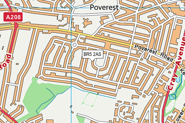 BR5 2AS map - OS VectorMap District (Ordnance Survey) BR5 2AS map - OS VectorMap District (Ordnance Survey)