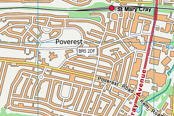 BR5 2DF map - OS VectorMap District (Ordnance Survey) BR5 2DF map - OS VectorMap District (Ordnance Survey)