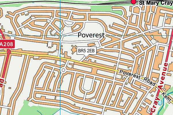 BR5 2EB map - OS VectorMap District (Ordnance Survey)