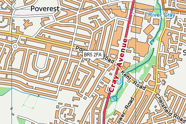 BR5 2FA map - OS VectorMap District (Ordnance Survey) BR5 2FA map - OS VectorMap District (Ordnance Survey)
