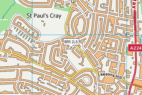 BR5 2LS map - OS VectorMap District (Ordnance Survey) BR5 2LS map - OS VectorMap District (Ordnance Survey)