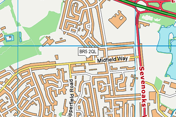 BR5 2QL map - OS VectorMap District (Ordnance Survey) BR5 2QL map - OS VectorMap District (Ordnance Survey)