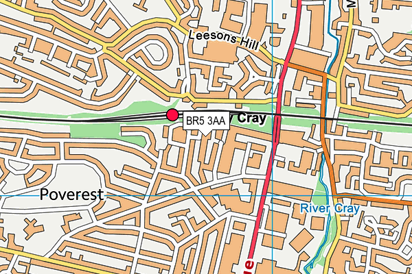 BR5 3AA map - OS VectorMap District (Ordnance Survey) BR5 3AA map - OS VectorMap District (Ordnance Survey)