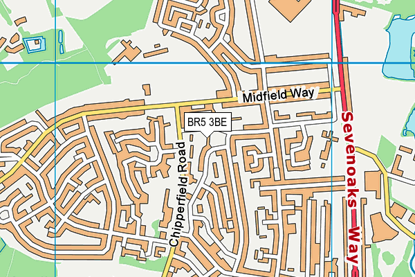 BR5 3BE map - OS VectorMap District (Ordnance Survey) BR5 3BE map - OS VectorMap District (Ordnance Survey)