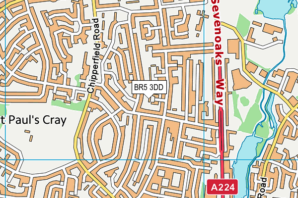 BR5 3DD map - OS VectorMap District (Ordnance Survey) BR5 3DD map - OS VectorMap District (Ordnance Survey)