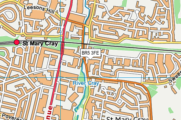 BR5 3FE map - OS VectorMap District (Ordnance Survey) BR5 3FE map - OS VectorMap District (Ordnance Survey)