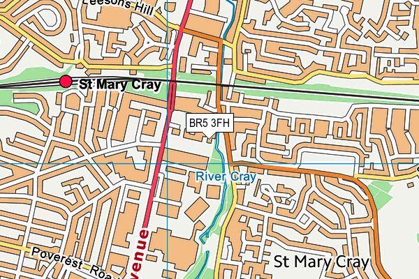 BR5 3FH map - OS VectorMap District (Ordnance Survey) BR5 3FH map - OS VectorMap District (Ordnance Survey)