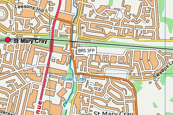 BR5 3FP map - OS VectorMap District (Ordnance Survey) BR5 3FP map - OS VectorMap District (Ordnance Survey)
