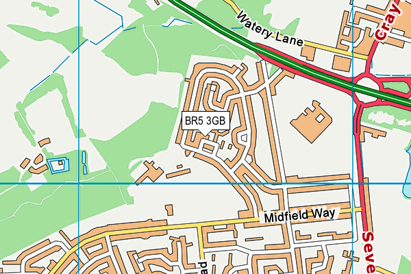 BR5 3GB map - OS VectorMap District (Ordnance Survey) BR5 3GB map - OS VectorMap District (Ordnance Survey)