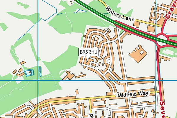 BR5 3HU map - OS VectorMap District (Ordnance Survey) BR5 3HU map - OS VectorMap District (Ordnance Survey)