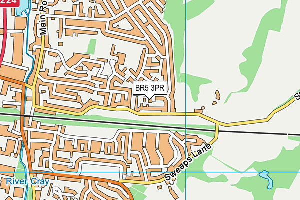 BR5 3PR map - OS VectorMap District (Ordnance Survey) BR5 3PR map - OS VectorMap District (Ordnance Survey)